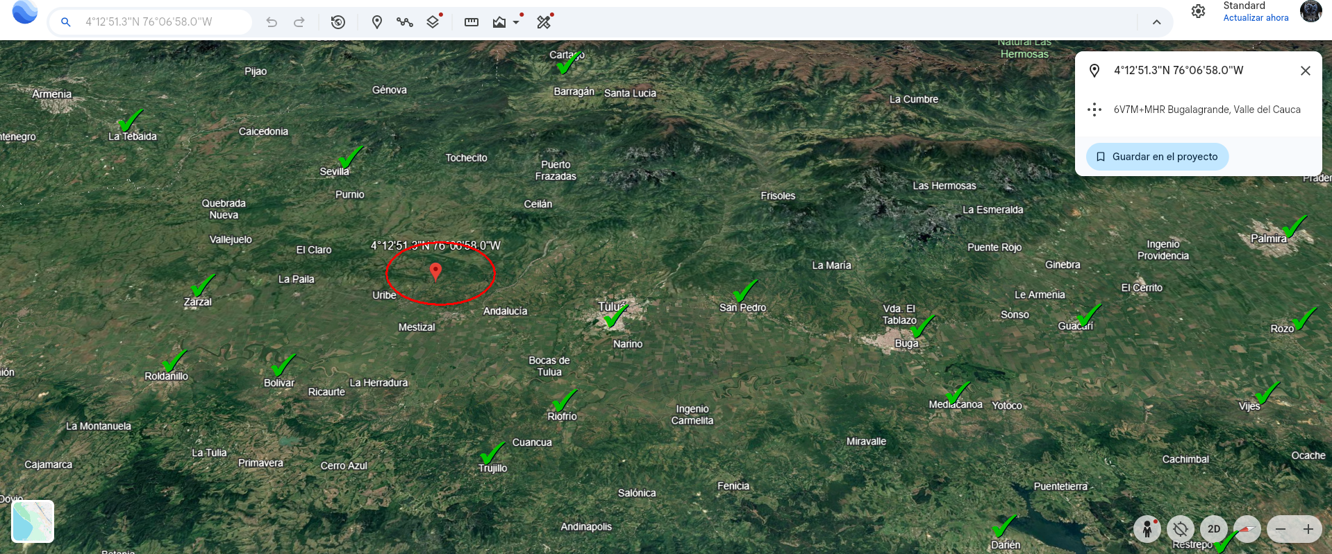 Mapa de localización de la finca - Vista general